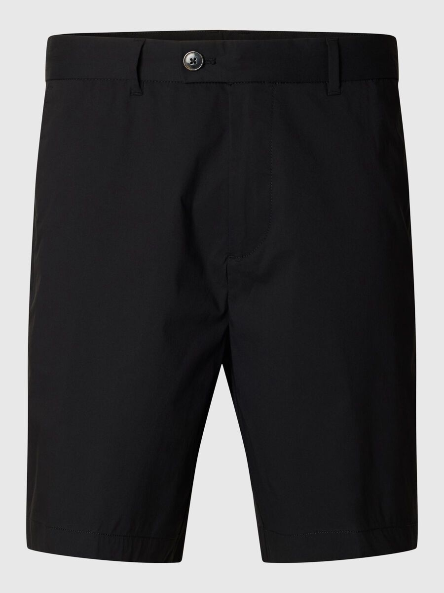 Selected REGULAR FIT CHINOSHORTS, Black, highres - 16096752_Black_001.jpg