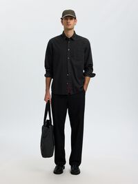 REGULAR FIT HEMD, Black Denim, highres
