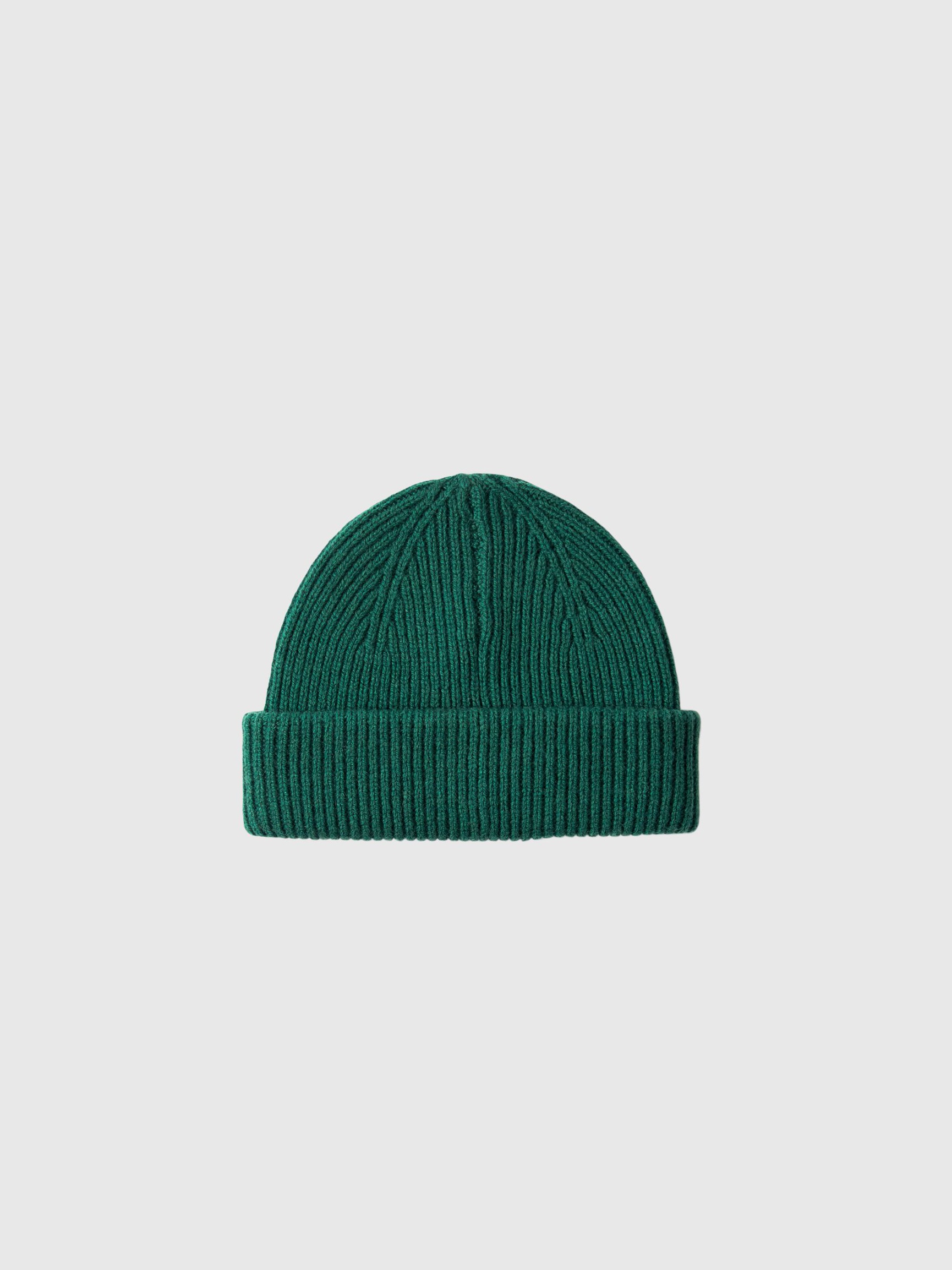100% MERINO WOOL BEANIE, Dark Green, highres