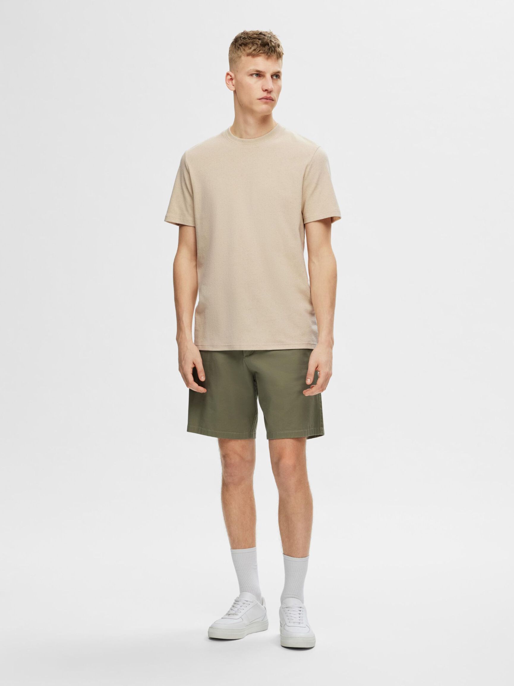 REGULAR FIT T-SHIRT, Fog, highres