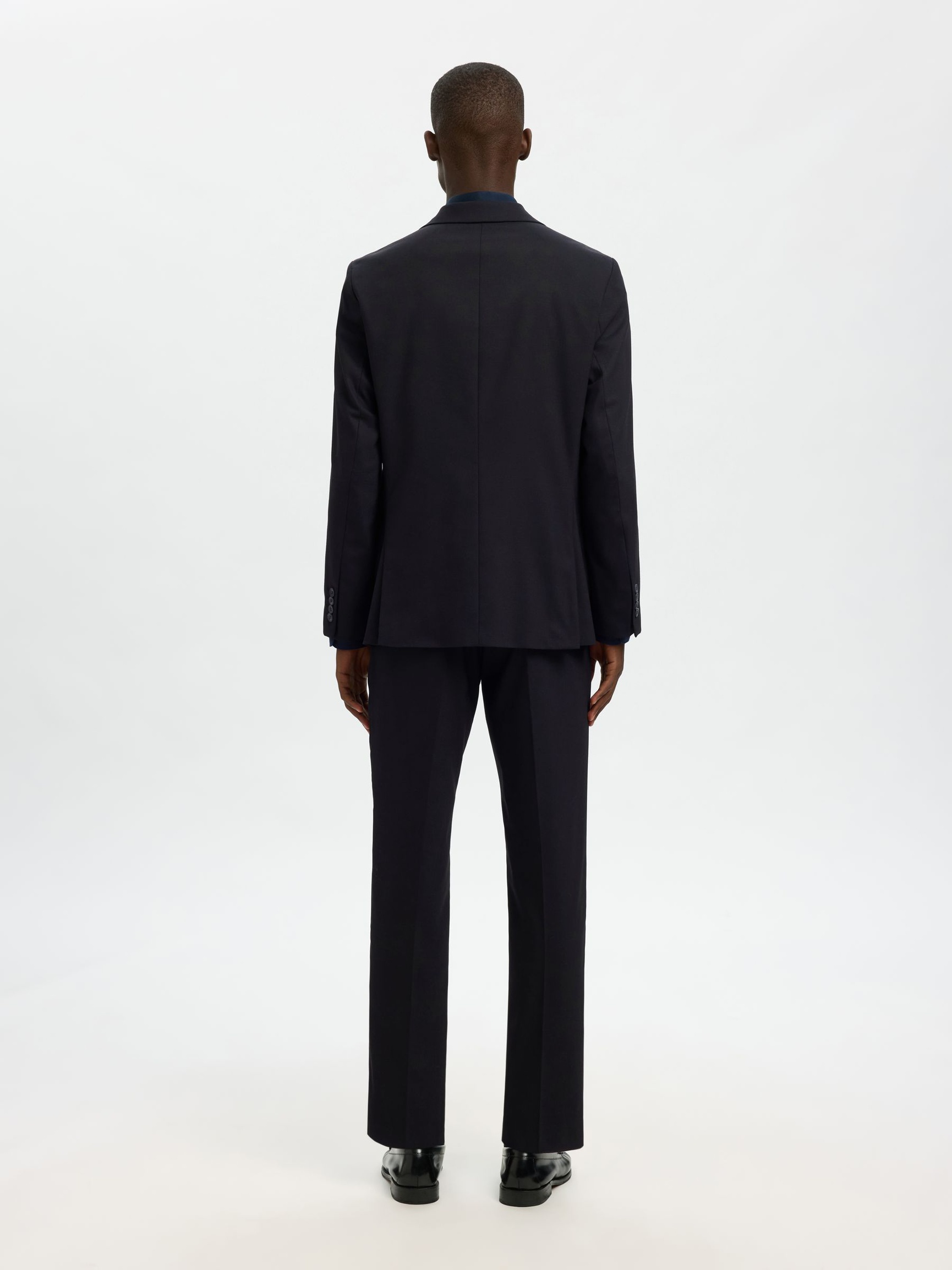 GEWEBTER WOLLGEMISCH BLAZER, Black, highres
