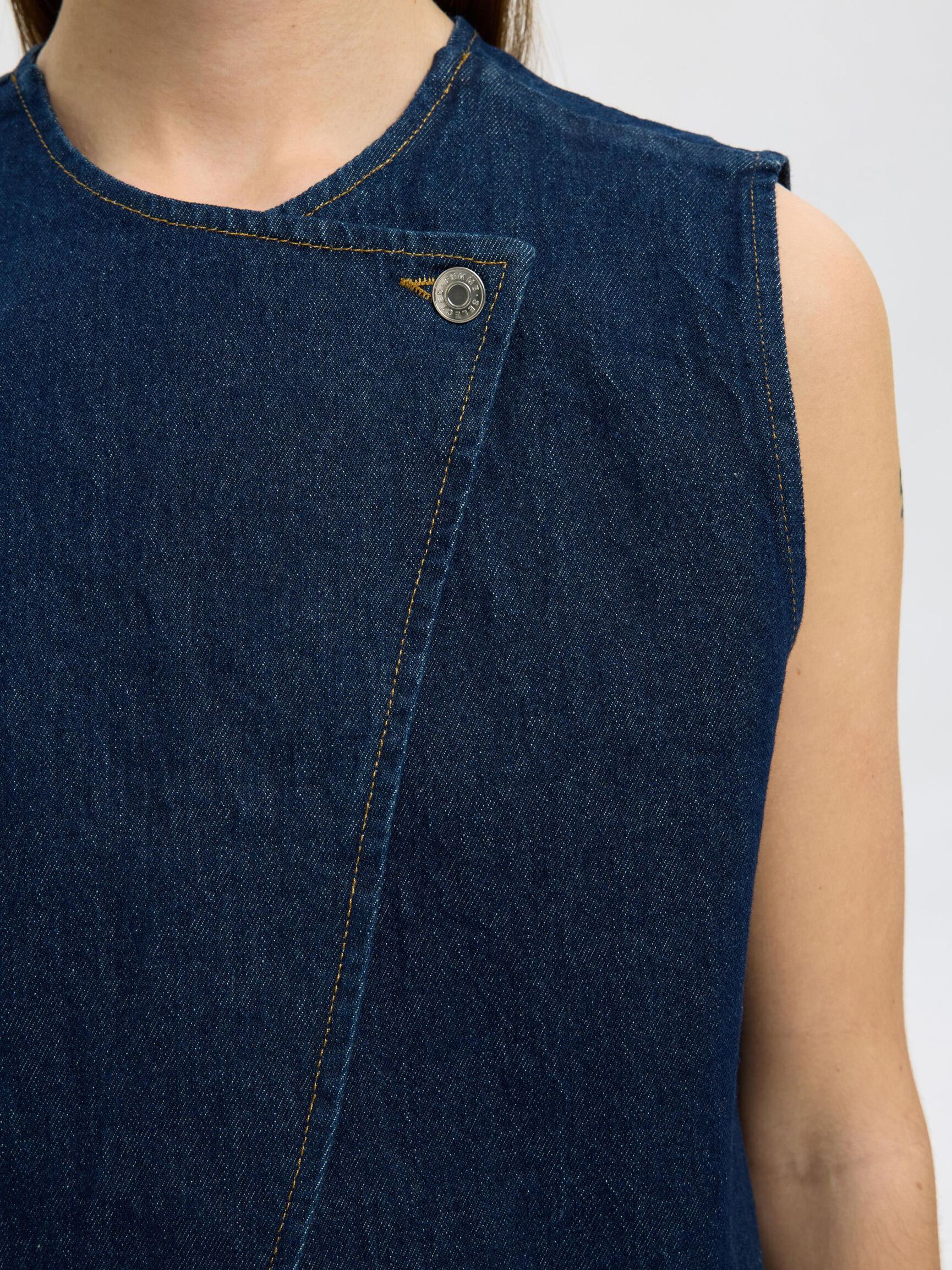 ÄRMELLOSE JEANSWESTE, Dark Blue Denim, highres