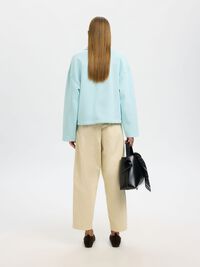 POLO COLLAR SWEATSHIRT, Blue Glow, highres