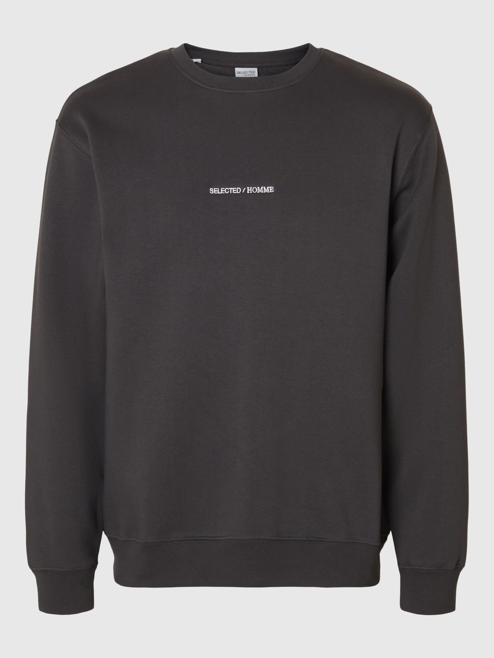 BESTICKTE SWEATSHIRT, Asphalt, highres