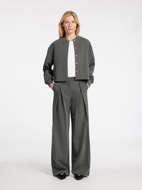 HIGH WAIST HOSE MIT WEITEM BEIN, Volcanic Ash, highres