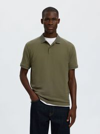 SHORT SLEEVED KNITTED POLO SHIRT, Kalamata, highres