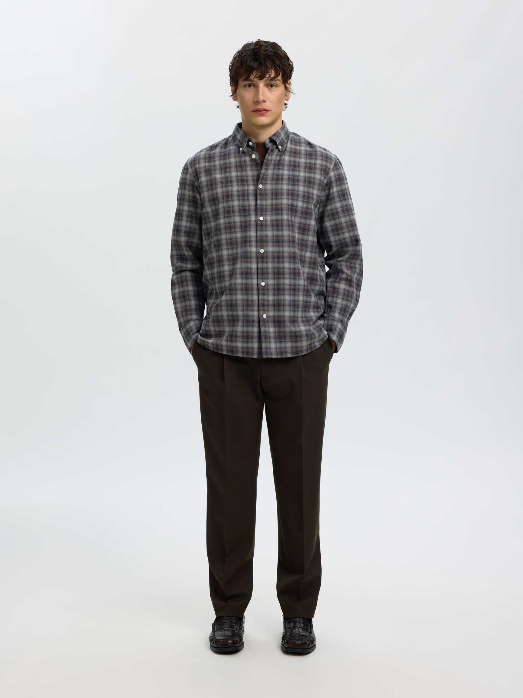 COTTON LONG SLEEVED SHIRT, Sky Captain, highres