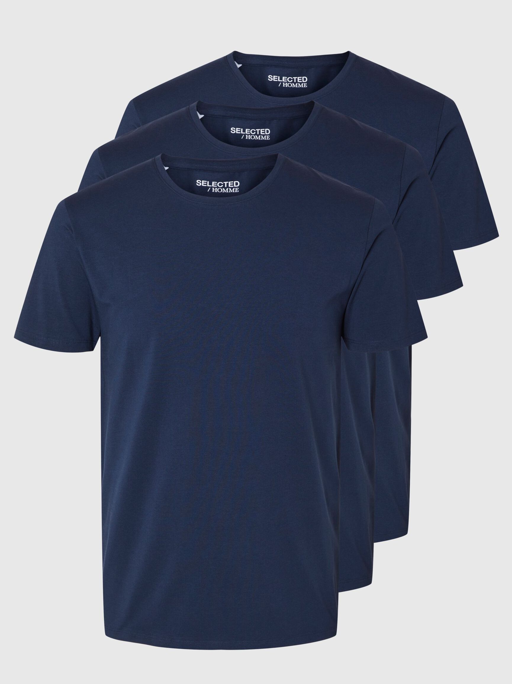 3-PACK COTTON T-SHIRT, Navy Blazer, highres