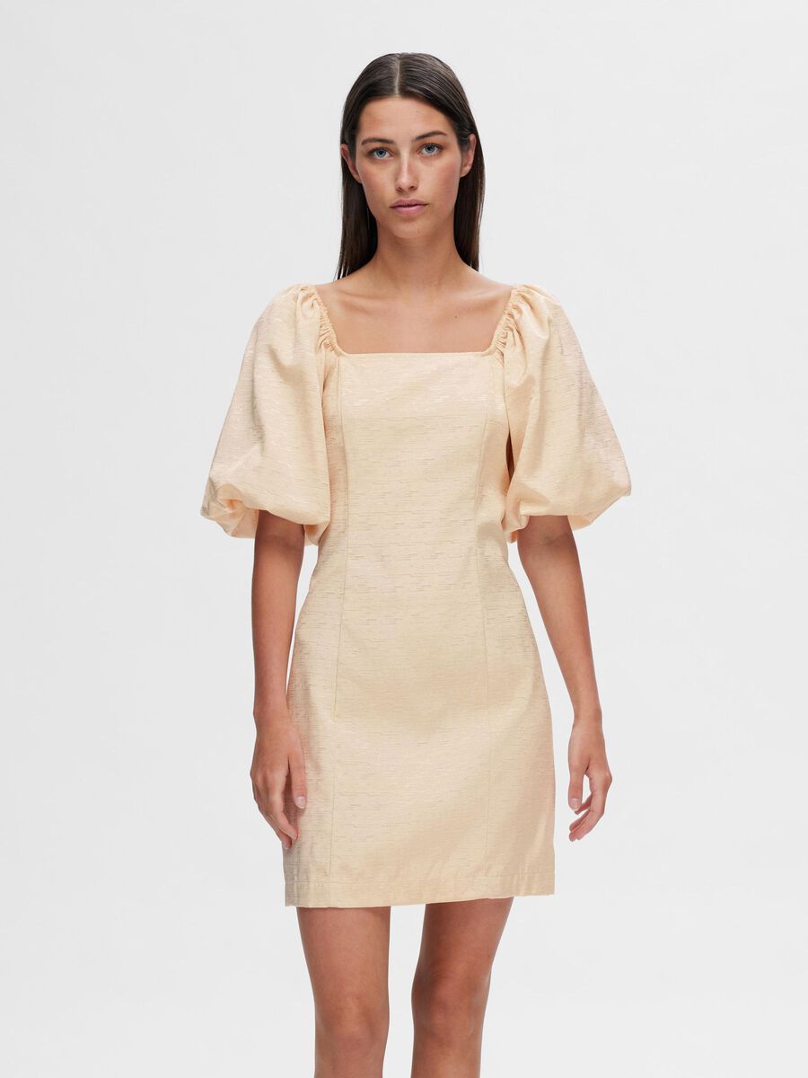 Selected OFF-THE-SHOULDER MINI DRESS, Sandshell, highres - 16093114_Sandshell_003.jpg