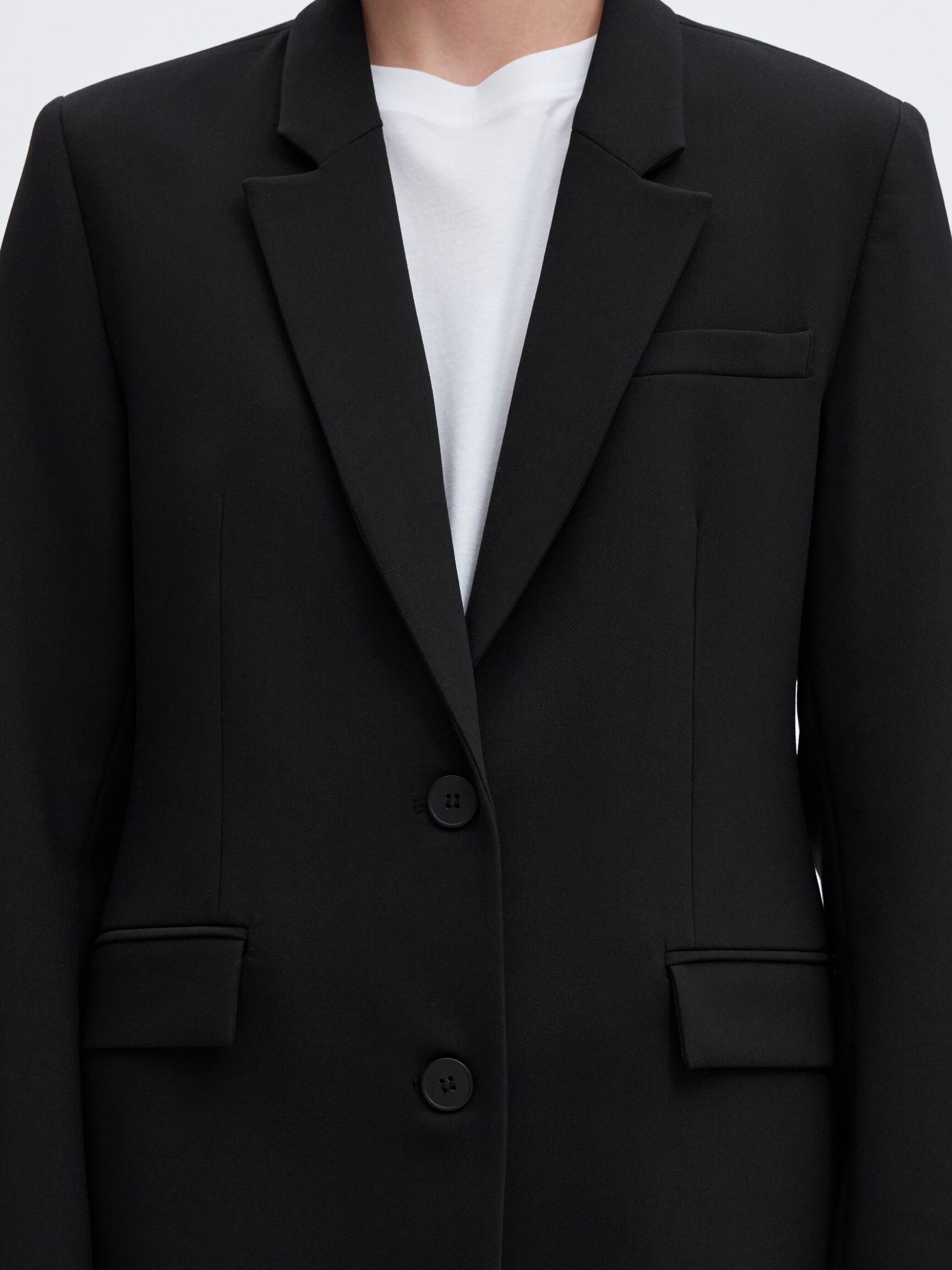 CLASSIC SINGLE-BREASTED BLAZER, Black, highres