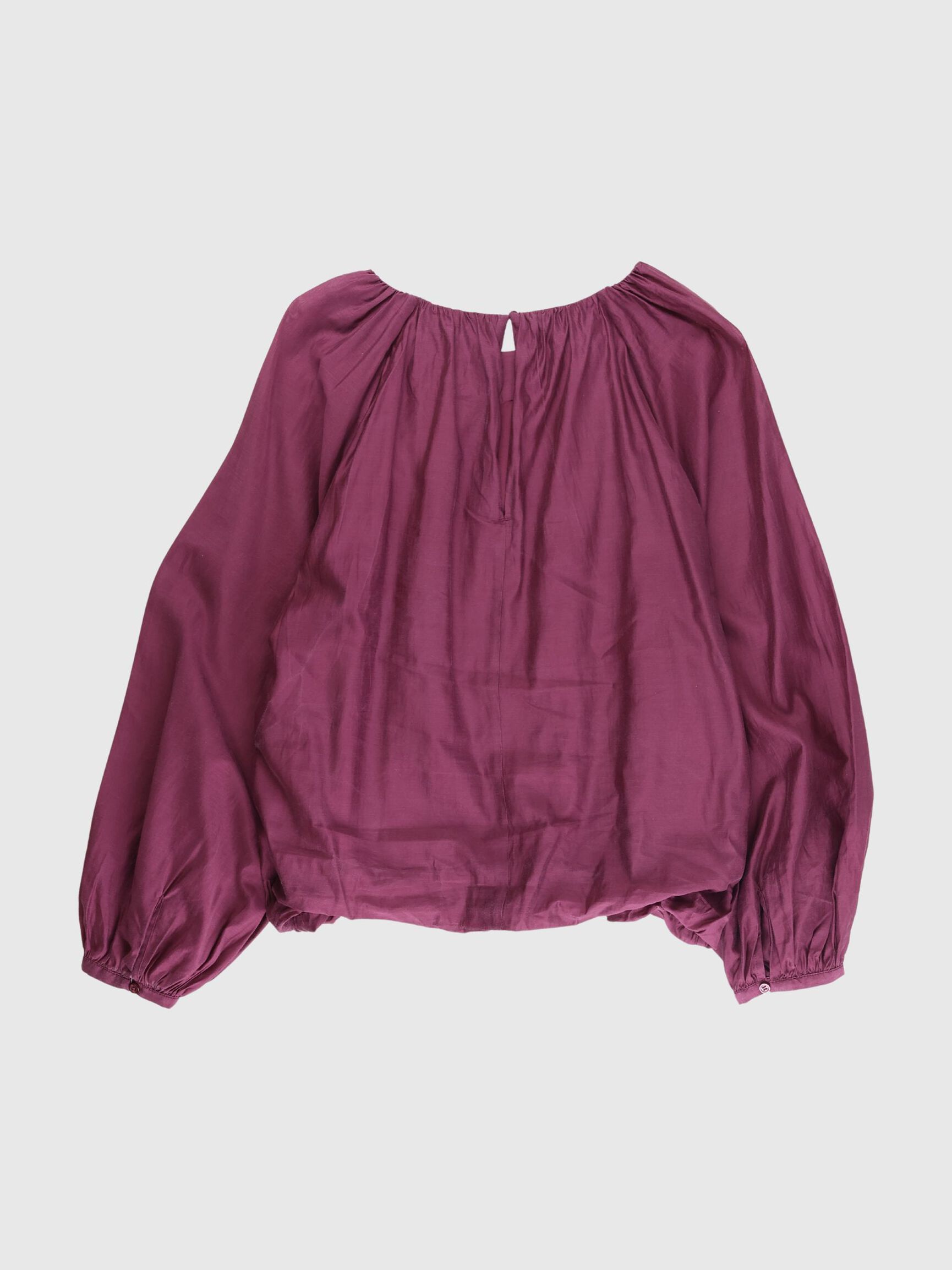 SEMI SHEER LONG SLEEVED BLOUSE, Fig, highres