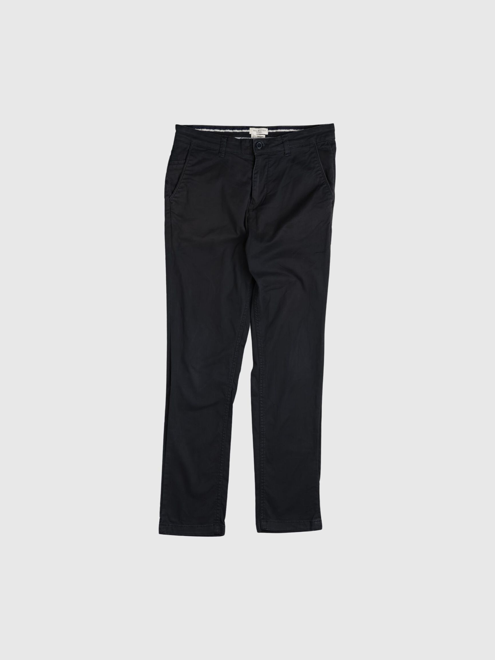 196 STRAIGHT FIT FLEX CHINOS, Black, highres
