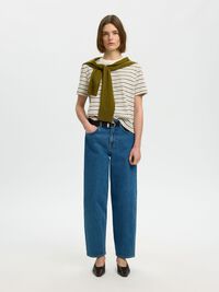 STRIPED BOXY FIT T-SHIRT, Delicioso, highres