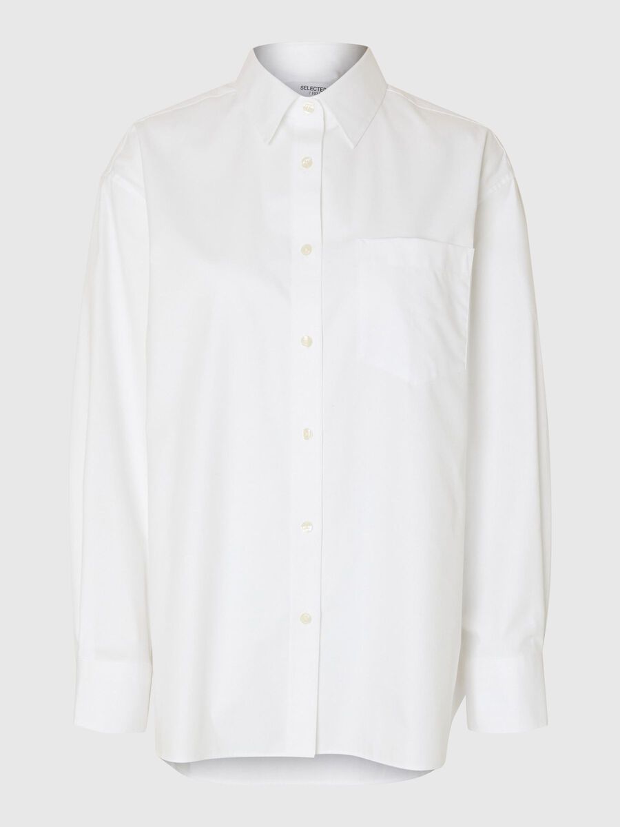 Selected OVERSIZE EN COTON CHEMISE À MANCHES LONGUES, Bright White, highres - 16098134_BrightWhite_001.jpg