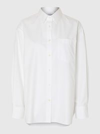 OVERSIZE EN COTON CHEMISE À MANCHES LONGUES, Bright White, highres