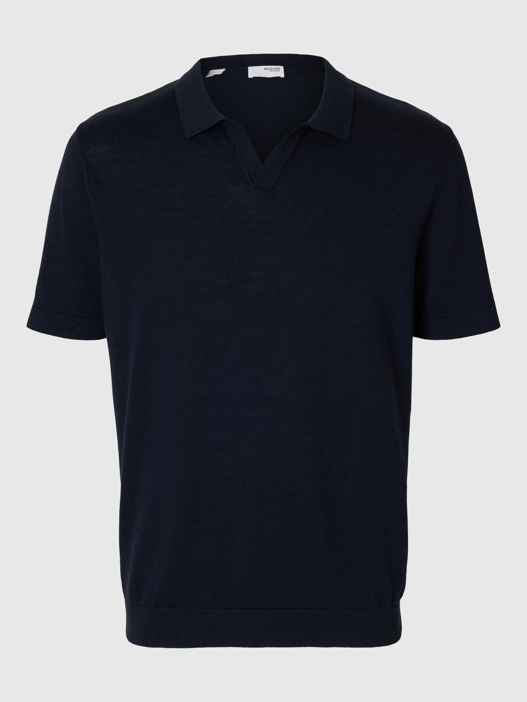 KURZARM POLOHEMD AUS STRICK, Sky Captain, highres