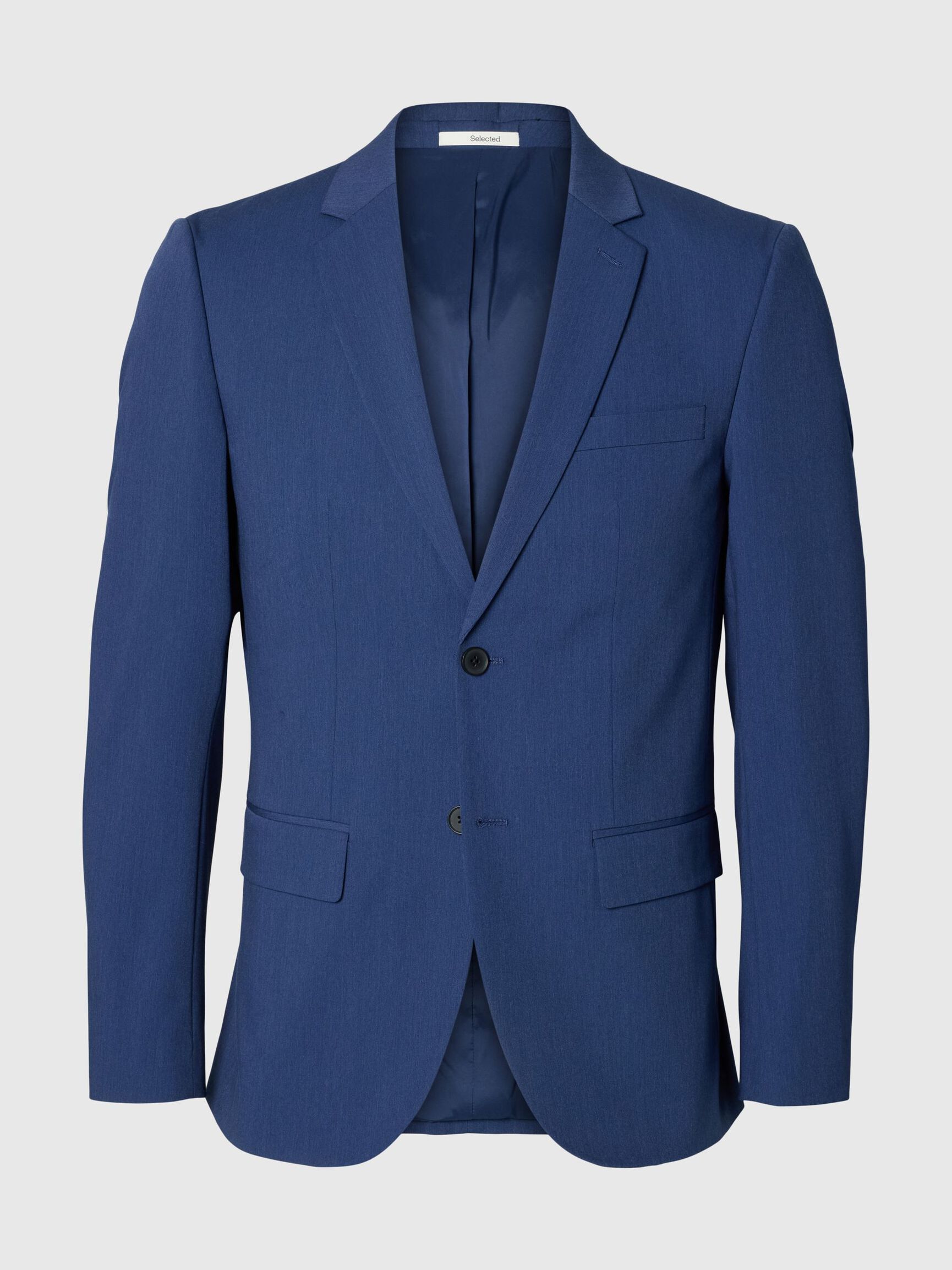 VISKOSEBLANDING SLIM FIT BLAZER, Blue Depths, highres