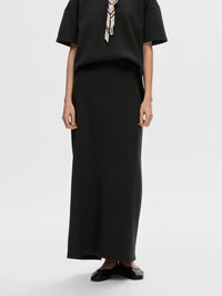 HOGE TAILLE MAXI ROK, Black, highres
