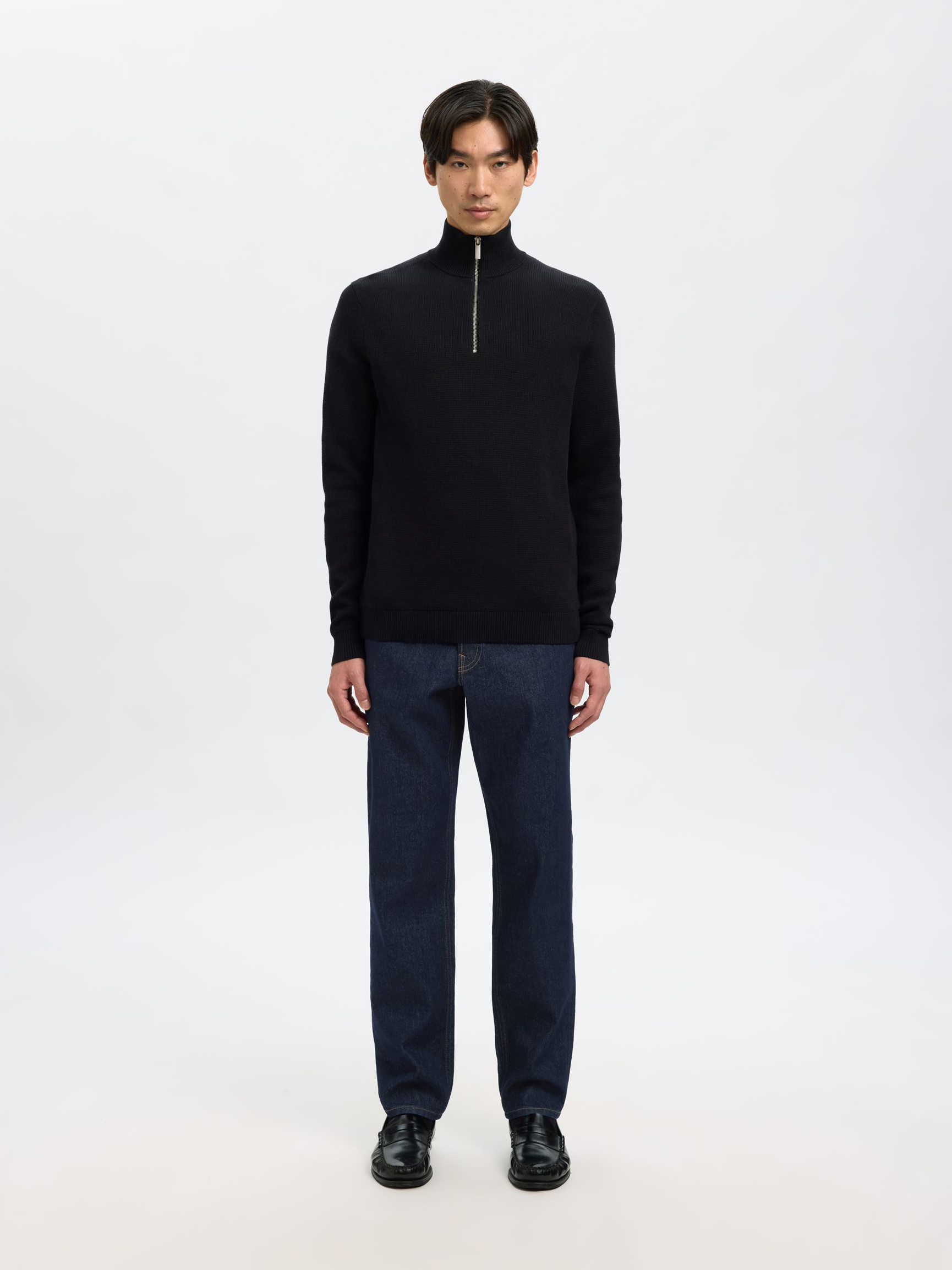 190 TAPERED FIT JEANS, Dark Blue Denim, highres