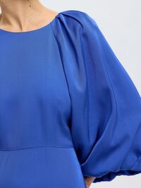 ÖPPEN RYGG KORT KLÄNNING, Dazzling Blue, highres