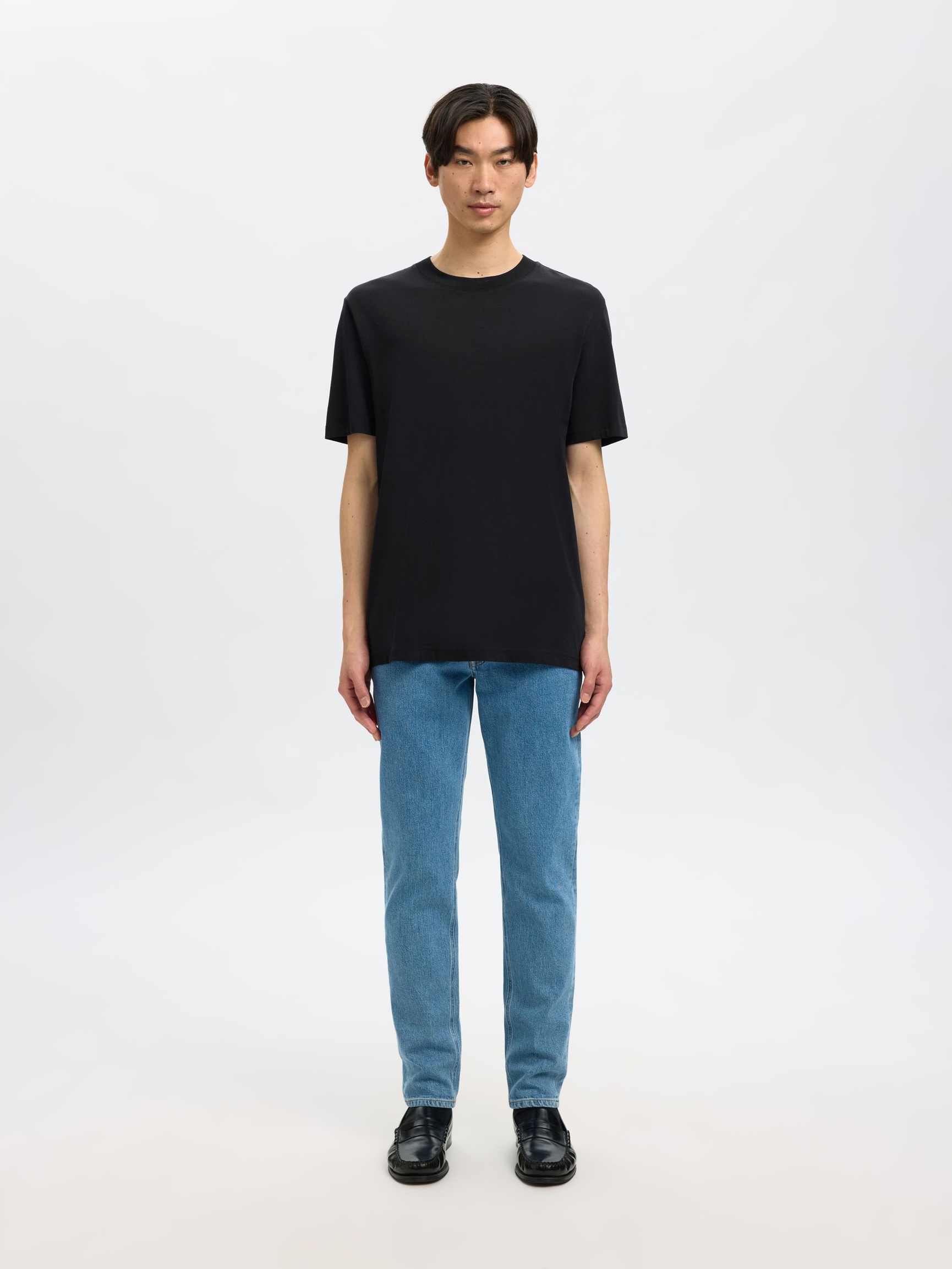 SHORT-SLEEVED RELAXED FIT T-SHIRT, Black, highres