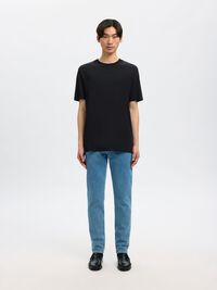 RELAXED FIT KURZARM T-SHIRT, Black, highres
