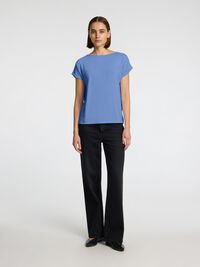 U-BOOT-AUSSCHNITT T-SHIRT, Cornflower Blue, highres