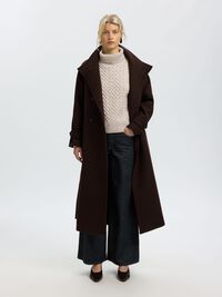 CABLE KNIT TURTLENECK, Birch, highres