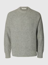 MAGLIONE GIROCOLLO, Light Grey Melange, highres