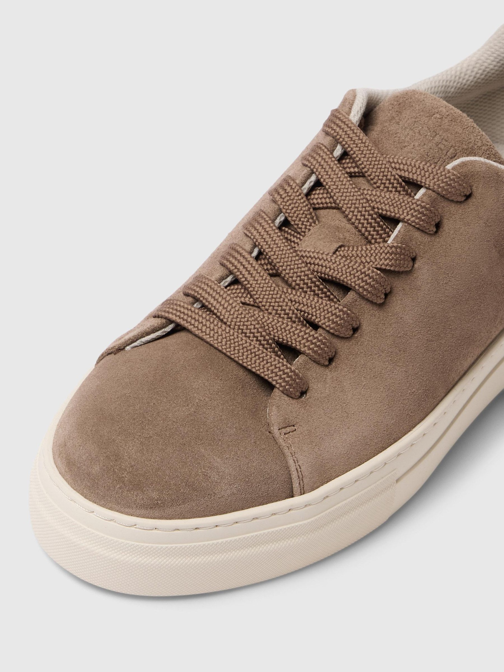 CHUNKY SUÈDE SNEAKERS, Greige, highres