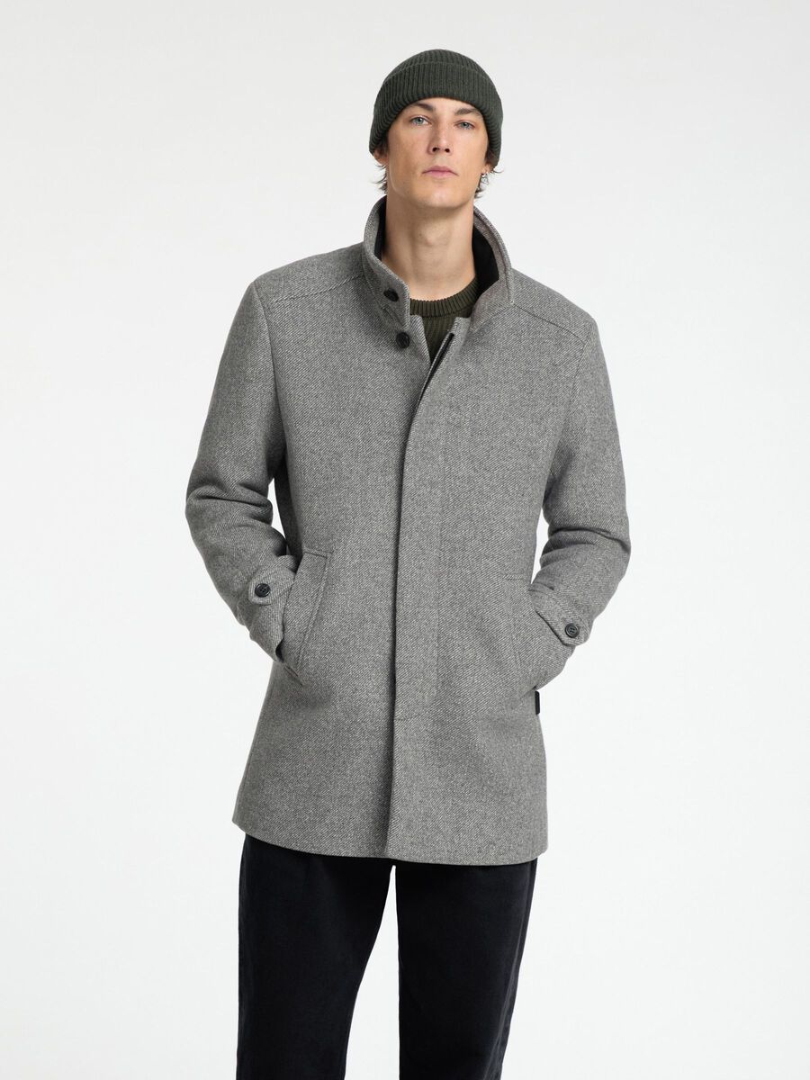 Selected WOOL BLEND COAT, Light Grey Melange, highres - 16094322_LightGreyMelange_003.jpg
