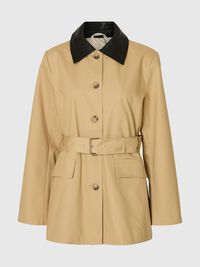 BAUMWOLL GÜRTEL TRENCHCOAT, Travertine, highres