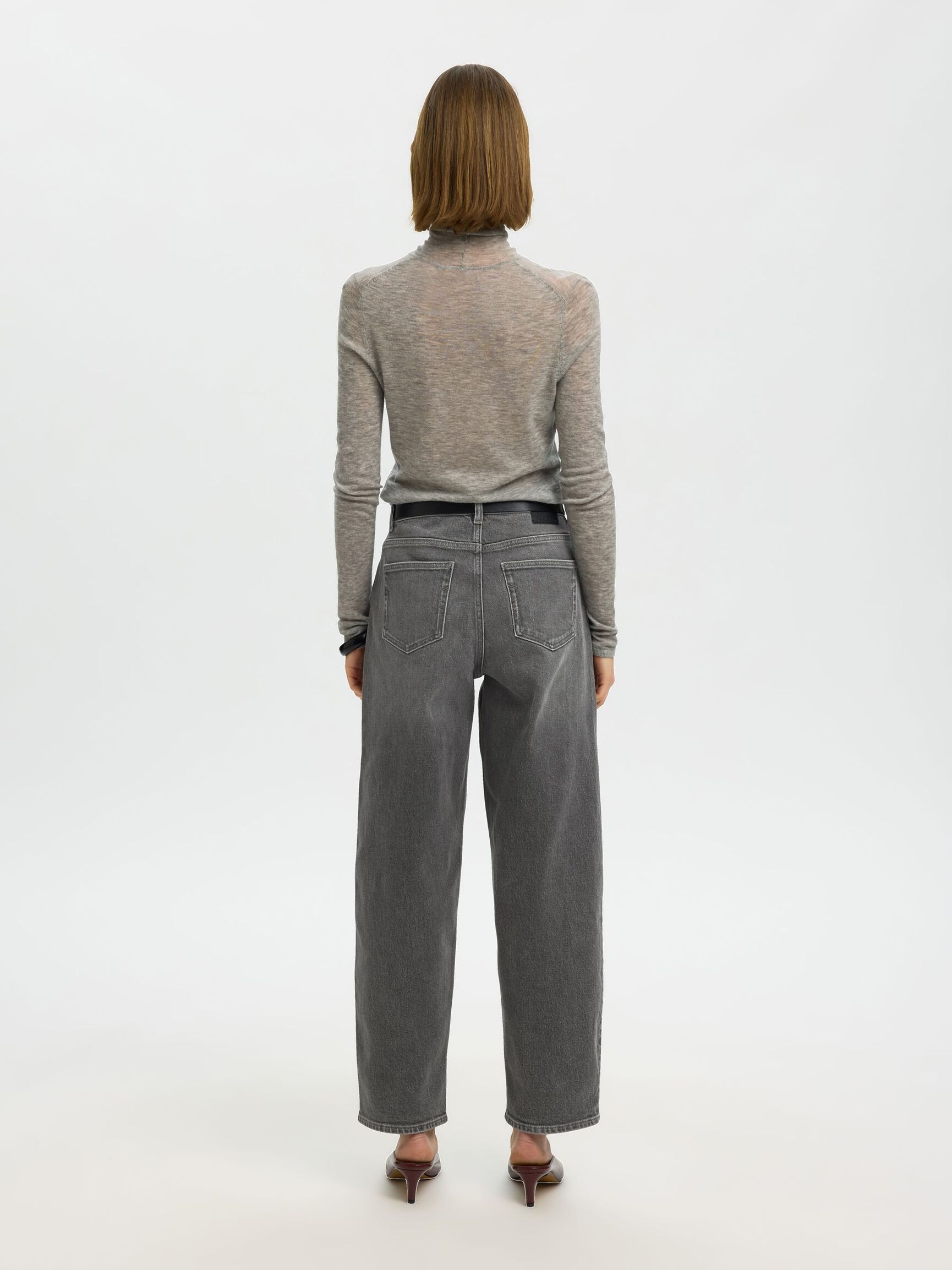 HIGH WAIST BARREL FIT JEANS, Medium Grey Denim, highres