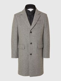 PŁASZCZ 2 W 1, Light Grey Melange, highres