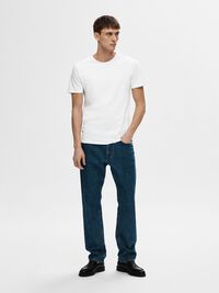 KORTÆRMET T-SHIRT, Bright White, highres