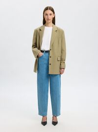 HIGH WAISTED BARREL FIT JEANS, Light Blue Denim, highres
