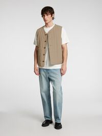 LET QUILTET VEST, Greige, highres