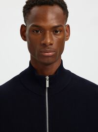 RELAXED FIT STRICKJACKE, Sky Captain, highres