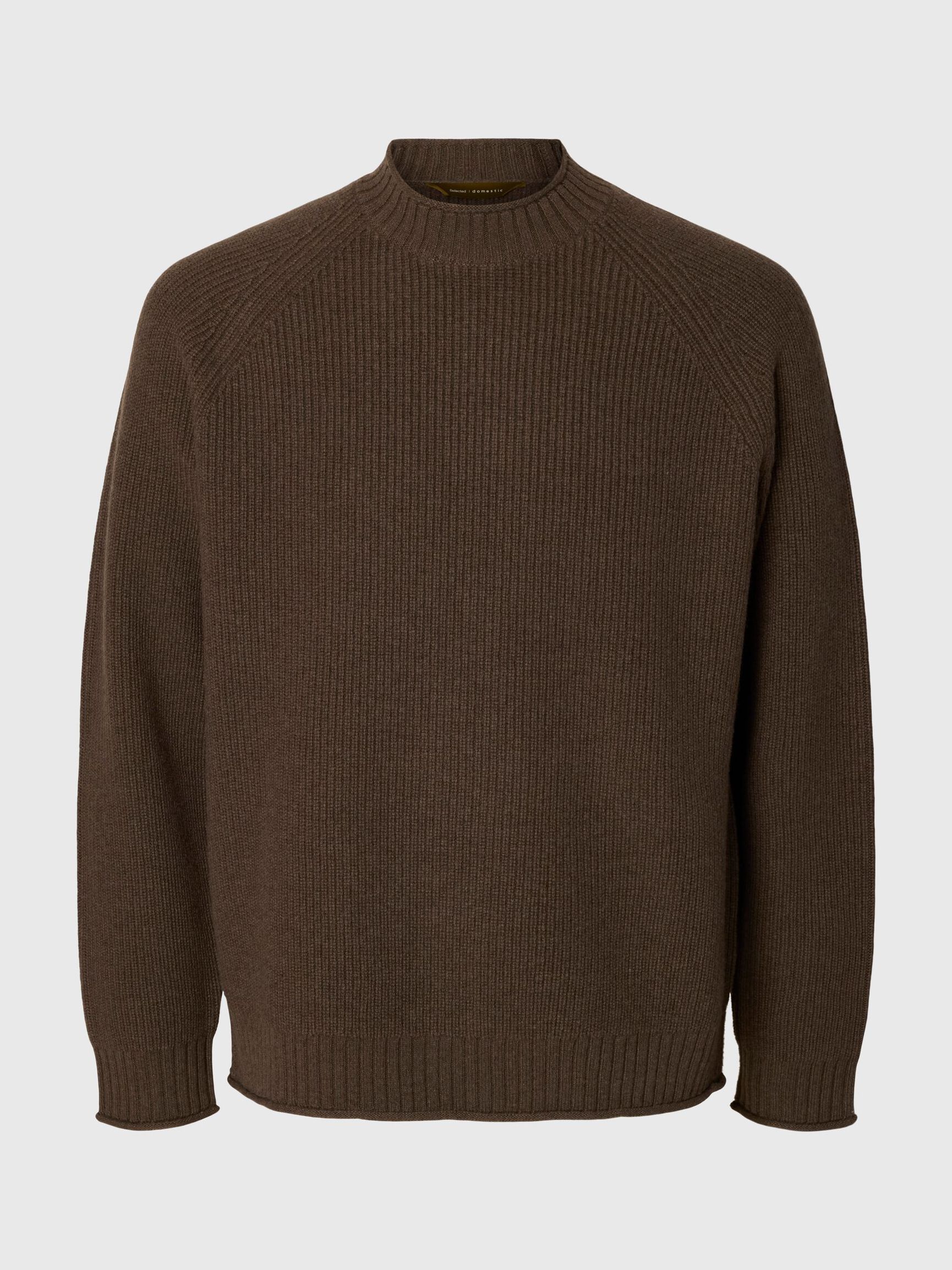 WOOL JUMPER, Turkish Coffee, highres