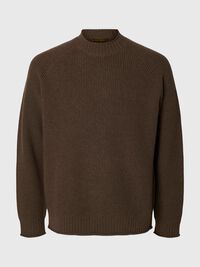 WOOL JUMPER, Turkish Coffee, highres