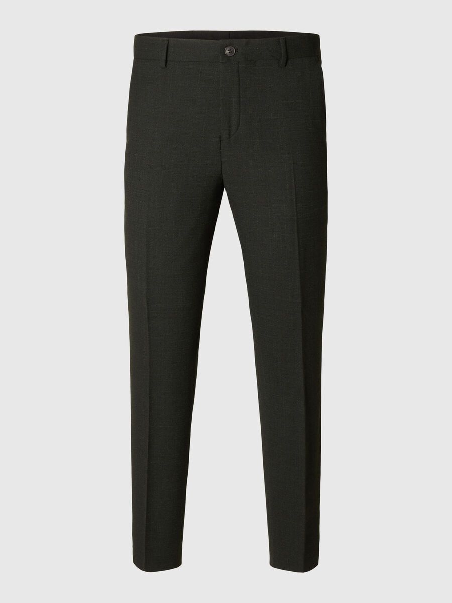 Selected SLIM FIT WOOL BLEND SUIT TROUSERS, Dark Green, highres - 16095300_DarkGreen_001.jpg