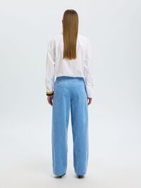 RELAXED FIT CORDUROY TROUSERS, Blissful Blue, highres