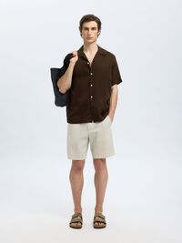 PRINTED SHORT SLEEVED SHIRT, Demitasse, highres