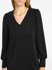GLITTERY MINI DRESS, Black, highres