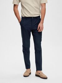 SLIM FIT WOOL BLEND SUIT TROUSERS, Navy Blazer, highres