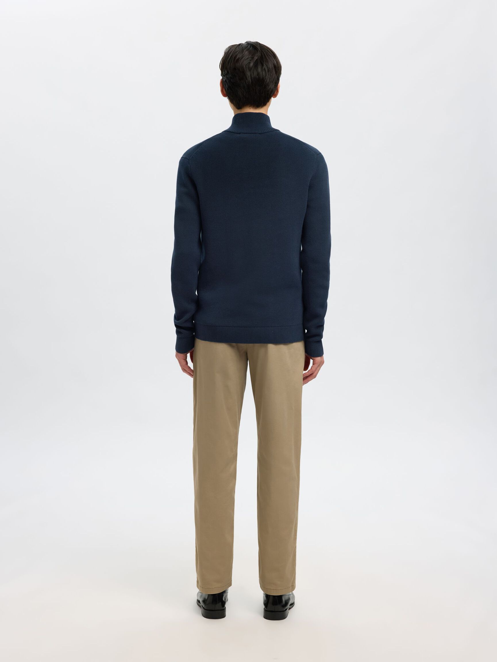 HALVE RITSSLUITING SWEATER, Sky Captain, highres