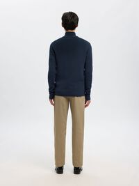 HALVE RITSSLUITING SWEATER, Sky Captain, highres