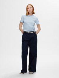 GESTREEPT KATOEN T-SHIRT, Cashmere Blue, highres