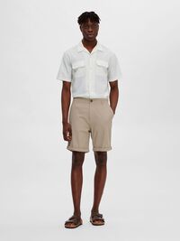 COTTON CHINO SHORTS, Crockery, highres