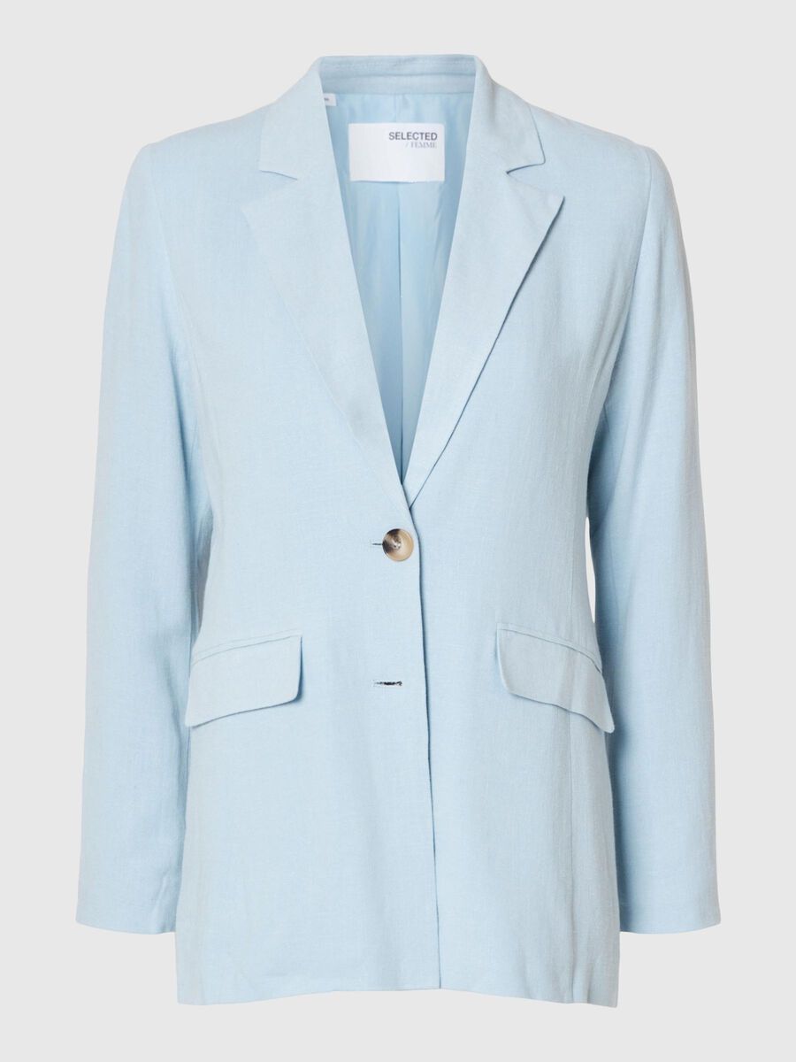 Selected VISKOSEMIX RELAXED BLAZER, Cashmere Blue, highres - 16089212_CashmereBlue_001.jpg